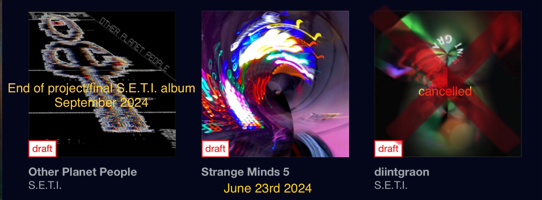 S.E.T.I. 1992-2024 + onwards